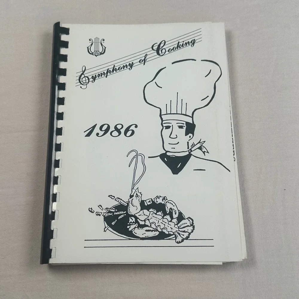 Vintage 1986 Symphony of Cooking 20th Annual Gourmet Day Spiral Cookbook Tabbed